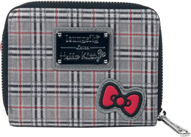 Portefeuille zippé Plaid Gris Cosplay Loungefly