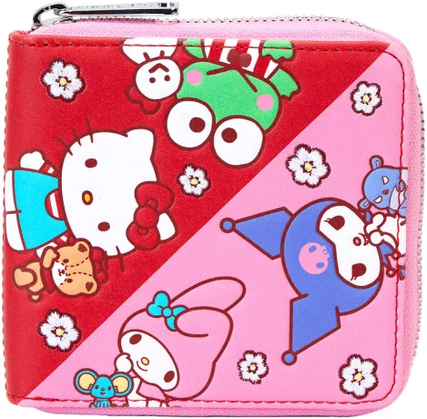 Portefeuille zippé Hello Kitty &amp; ses Amis Color Block Loungefly