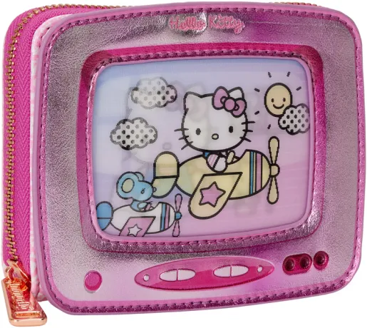 Portefeuille zippé Hello Kitty Vintage TV Lenticulaire Loungefly