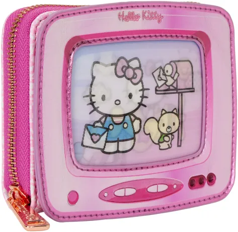 Portefeuille zippé Hello Kitty Vintage TV Lenticulaire Loungefly