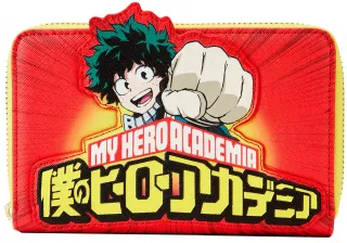 Portefeuille zippé Izuku Midoriya Poing Loungefly