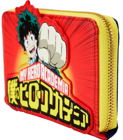 Portefeuille zippé Izuku Midoriya Poing Loungefly