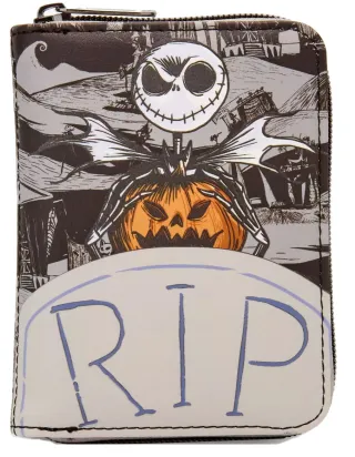 Portefeuille zippé Jack RIP Glow Loungefly