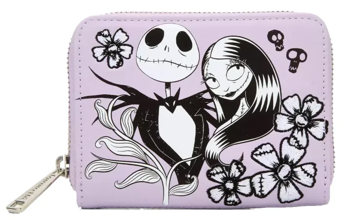 Portefeuille zippé Jack &amp; Sally Floral Loungefly
