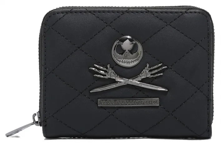Portefeuille zippé Jack Skellington Matelassé Loungefly