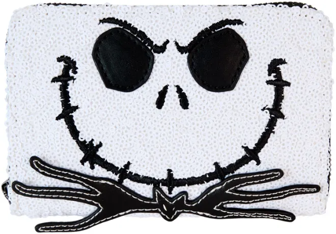 Portefeuille zippé Jack Skellington Sequin Cosplay Loungefly