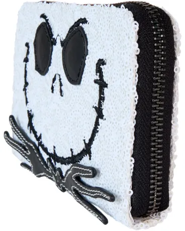 Portefeuille zippé Jack Skellington Sequin Cosplay Loungefly