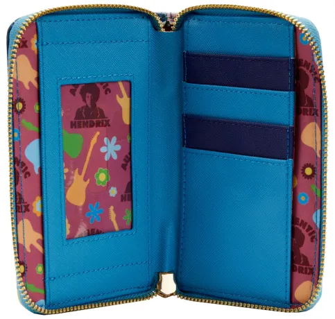 Portefeuille zippé Jimi Hendrix Paysage Psychédélique Glow Loungefly