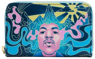 Portefeuille zippé Jimi Hendrix Paysage Psychédélique Glow Loungefly