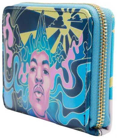 Portefeuille zippé Jimi Hendrix Paysage Psychédélique Glow Loungefly