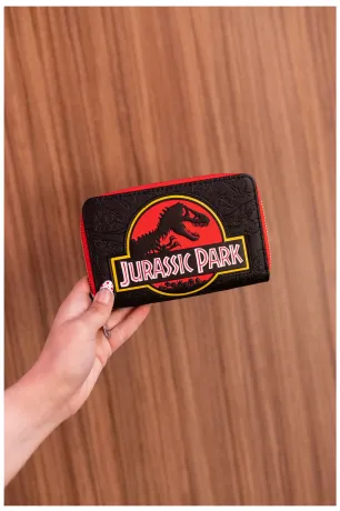 Portefeuille zippé Logo Jurassic Park Loungefly
