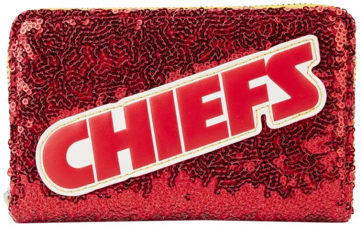 Portefeuille zippé Kansas City Chiefs Sequin Loungefly