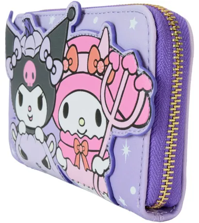 Portefeuille zippé Kuromi &amp; My Melody Glow Loungefly