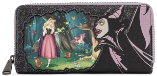 Portefeuille zippé La Belle au Bois Dormant Villains Scène Maléfique Loungefly