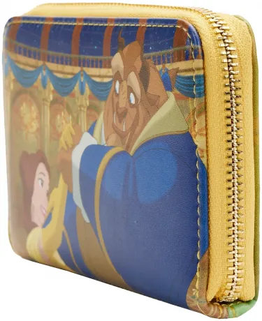 Portefeuille zippé La Belle et la Bête Princesse Scène Loungefly