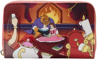 Portefeuille zippé La Belle et la Bête Scène Devant la Cheminée Loungefly
