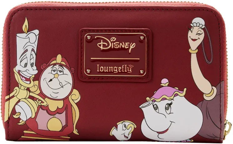 Portefeuille zippé La Belle et la Bête Scène Devant la Cheminée Loungefly