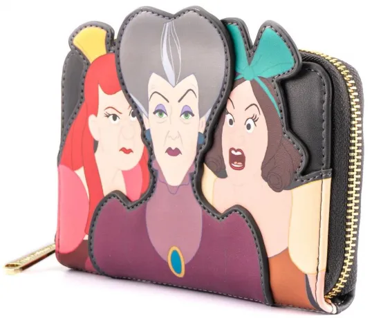 Portefeuille zippé Méchante Belle-Mère et Belles-Sœurs Villains Scène Loungefly