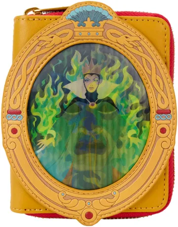 Portefeuille zippé la Méchante Reine Miroir Lenticulaire Loungefly