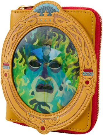 Portefeuille zippé la Méchante Reine Miroir Lenticulaire Loungefly