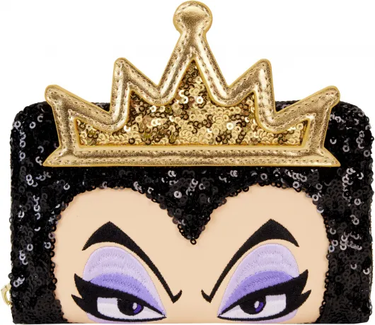 Portefeuille zippé la Méchante Reine Sequin Cosplay Loungefly