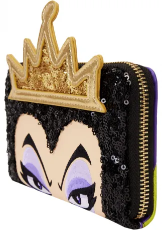 Portefeuille zippé la Méchante Reine Sequin Cosplay Loungefly