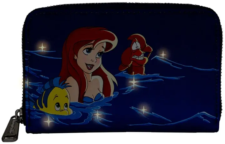 Portefeuille zippé Ariel Feux d&#039;Artifice Glow Loungefly