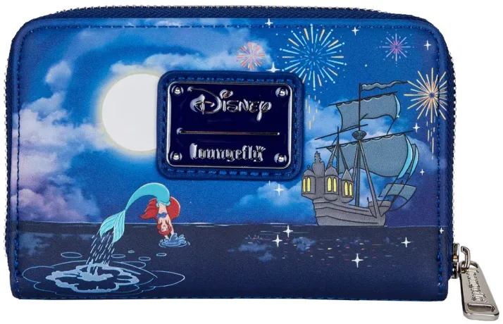 Portefeuille zippé Ariel Feux d&#039;Artifice Glow Loungefly