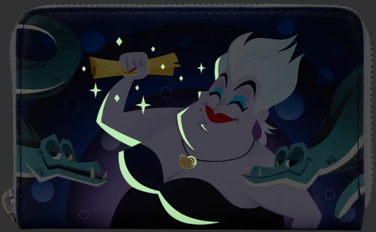 Portefeuille zippé Antre d&#039;Ursula Glow Loungefly