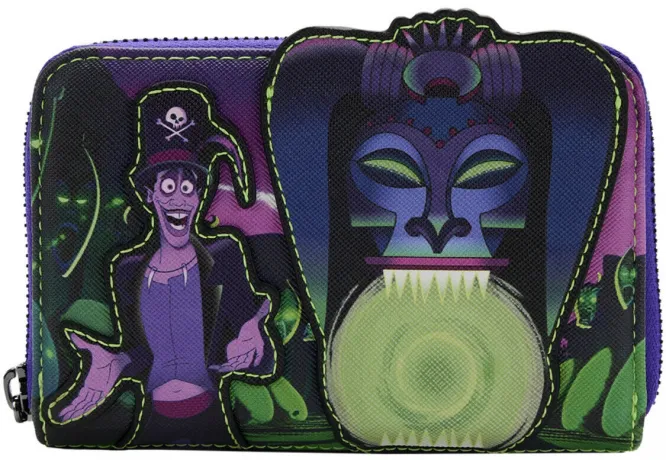 Portefeuille zippé La Princesse et la Grenouille Dr. Facilier Lenticulaire Loungefly