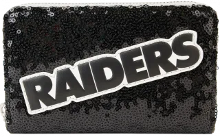 Portefeuille zippé Las Vegas Raiders Sequin Loungefly