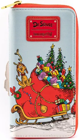 Portefeuille zippé Le Grinch aime Noël Loungefly