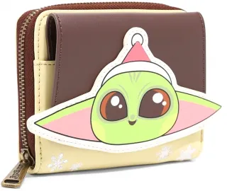 Portefeuille zippé Le Mandalorien Grogu Noël Cosplay Loungefly