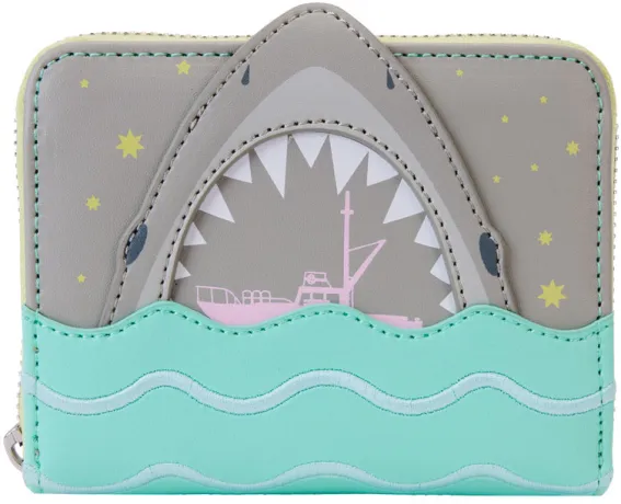 Portefeuille zippé Les Dents de la mer Glow Loungefly