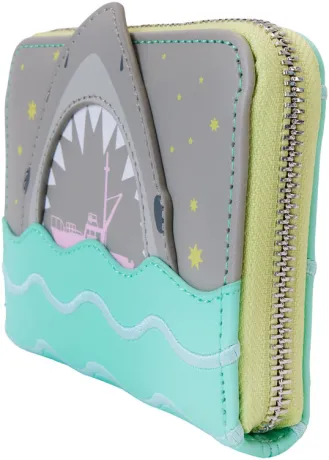 Portefeuille zippé Les Dents de la mer Glow Loungefly