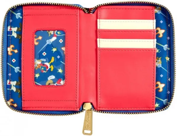Portefeuille zippé Mickey Mouse Mousquetaires Cosplay Loungefly