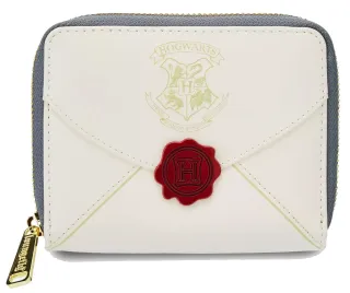 Portefeuille zippé Lettre de Poudlard Loungefly