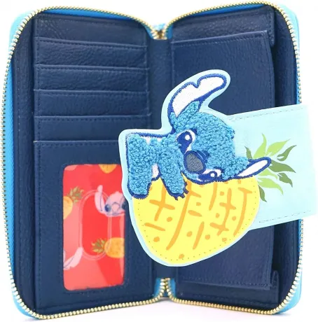 Portefeuille zippé Lilo et Stitch Pineapple Loungefly