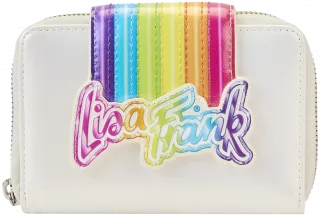 Portefeuille zippé Lisa Frank avec Logo Arc-en-ciel Loungefly