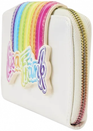 Portefeuille zippé Lisa Frank avec Logo Arc-en-ciel Loungefly