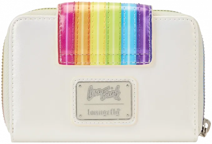 Portefeuille zippé Lisa Frank avec Logo Arc-en-ciel Loungefly