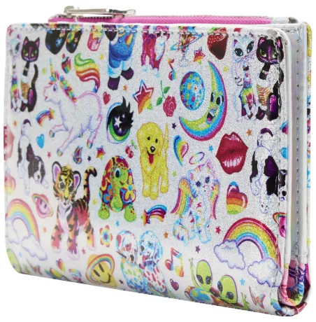 Portefeuille à rabat Lisa Frank Impression Intégrale Iridescent Loungefly