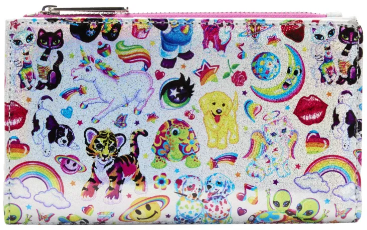 Portefeuille à rabat Lisa Frank Impression Intégrale Iridescent Loungefly