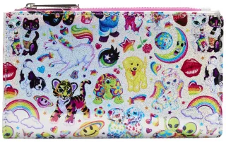 Portefeuille à rabat Lisa Frank Impression Intégrale Iridescent Loungefly