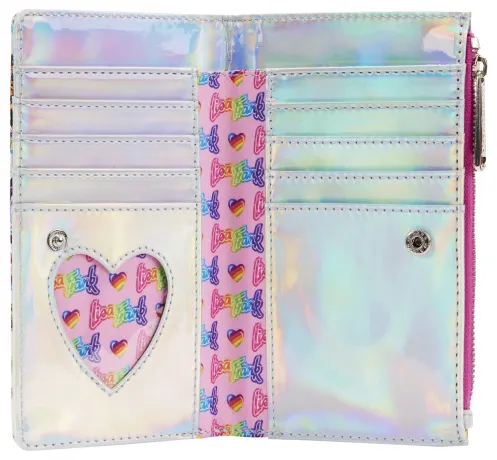 Portefeuille à rabat Lisa Frank Impression Intégrale Iridescent Loungefly