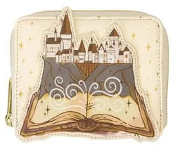 Portefeuille zippé Livre de sorts Château de Poudlard Loungefly