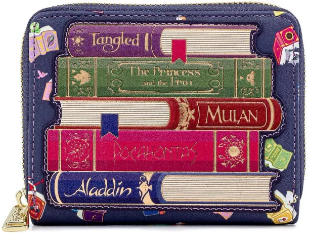 Portefeuille zippé Livres de Princesse Loungefly