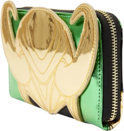 Portefeuille zippé Loki Métallique Cosplay Loungefly