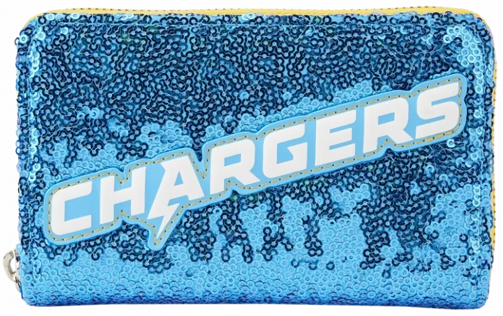 Portefeuille zippé Los Angeles Chargers Sequin Loungefly