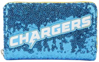 Portefeuille zippé Los Angeles Chargers Sequin Loungefly